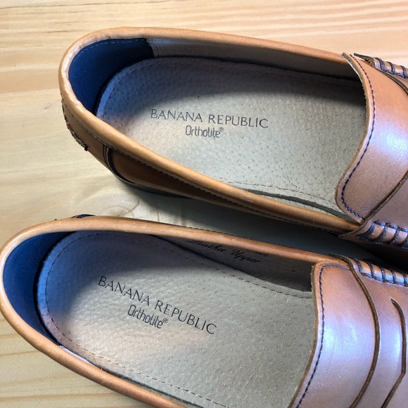 Banana Republic Dellbrook Italian Leather Loafer Men’s 10 Tan - Picture 5 of 7